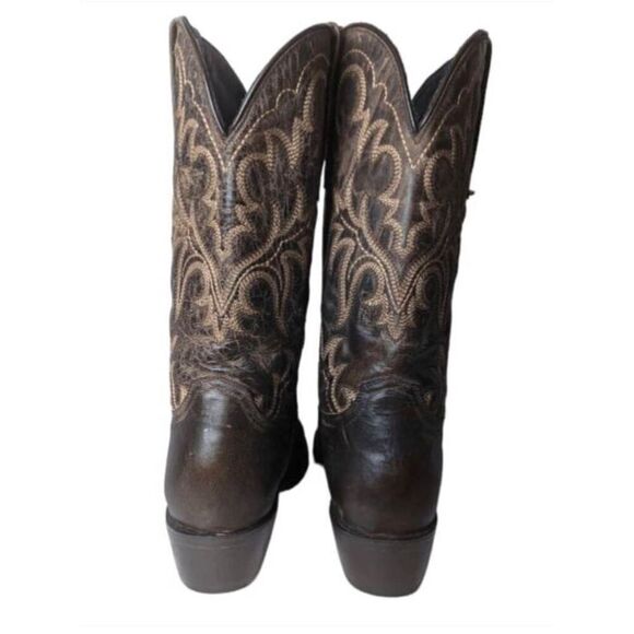 J.B. DILLON Brown Distressed Leather Western Boot Size 7EE - Picture 5 of 10